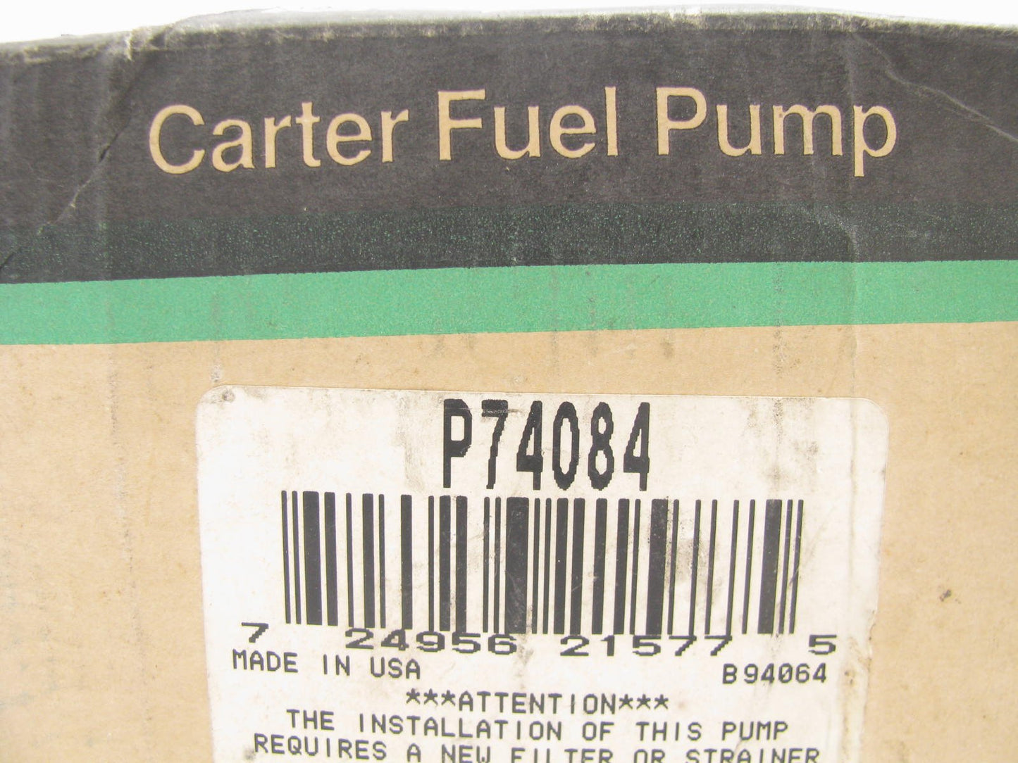 Carter P74084 CFI In-Tank Electric Fuel Pump For 1984 Ford LTD 3.8L-V6