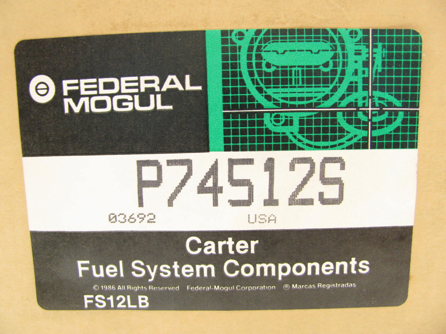 Carter P74512S OEM Ford Fuel Pump Sender 1984 Thunderbird, Cougar XR7 2.3L TURBO