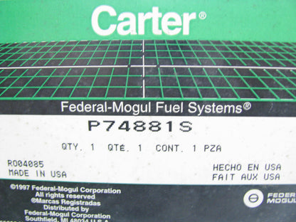 Carter P74881S Electric Fuel Pump & Fuel Sender - 2000-02 Ford E-150/450 Midship