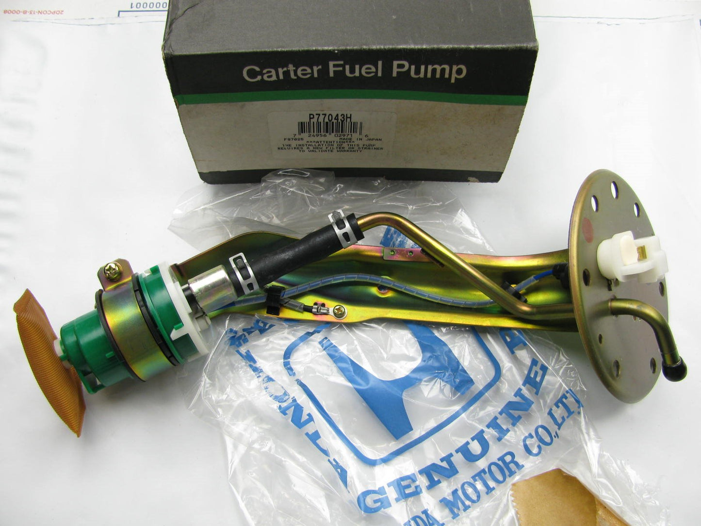 NEW GENUINE OEM 1988-1991 Honda Prelude 2.0L Electric Fuel Pump Carter P77043H