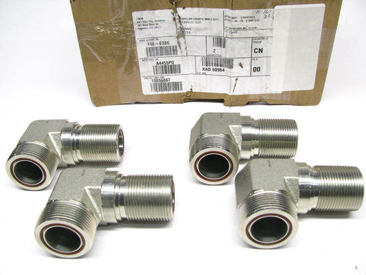 (4) Genuine For CAT 148-8386 Hydraulic Elbow Fitting