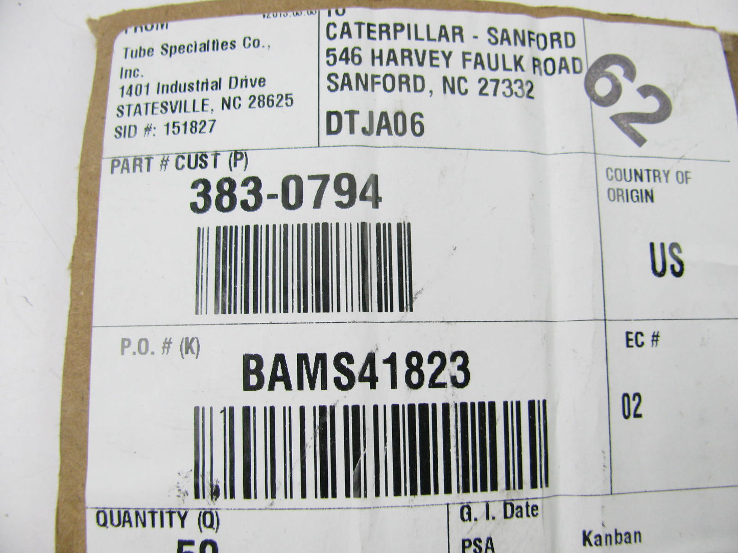 NEW - OEM 3830794 Exhaust Pipe For CAT 259D 257D 236D 242D