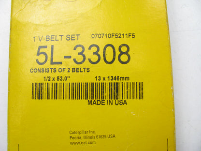 NEW - OEM 5L-3308 Accessory Drive Belt - 0.53'' X 53.00'' - 36 Degree For CAT