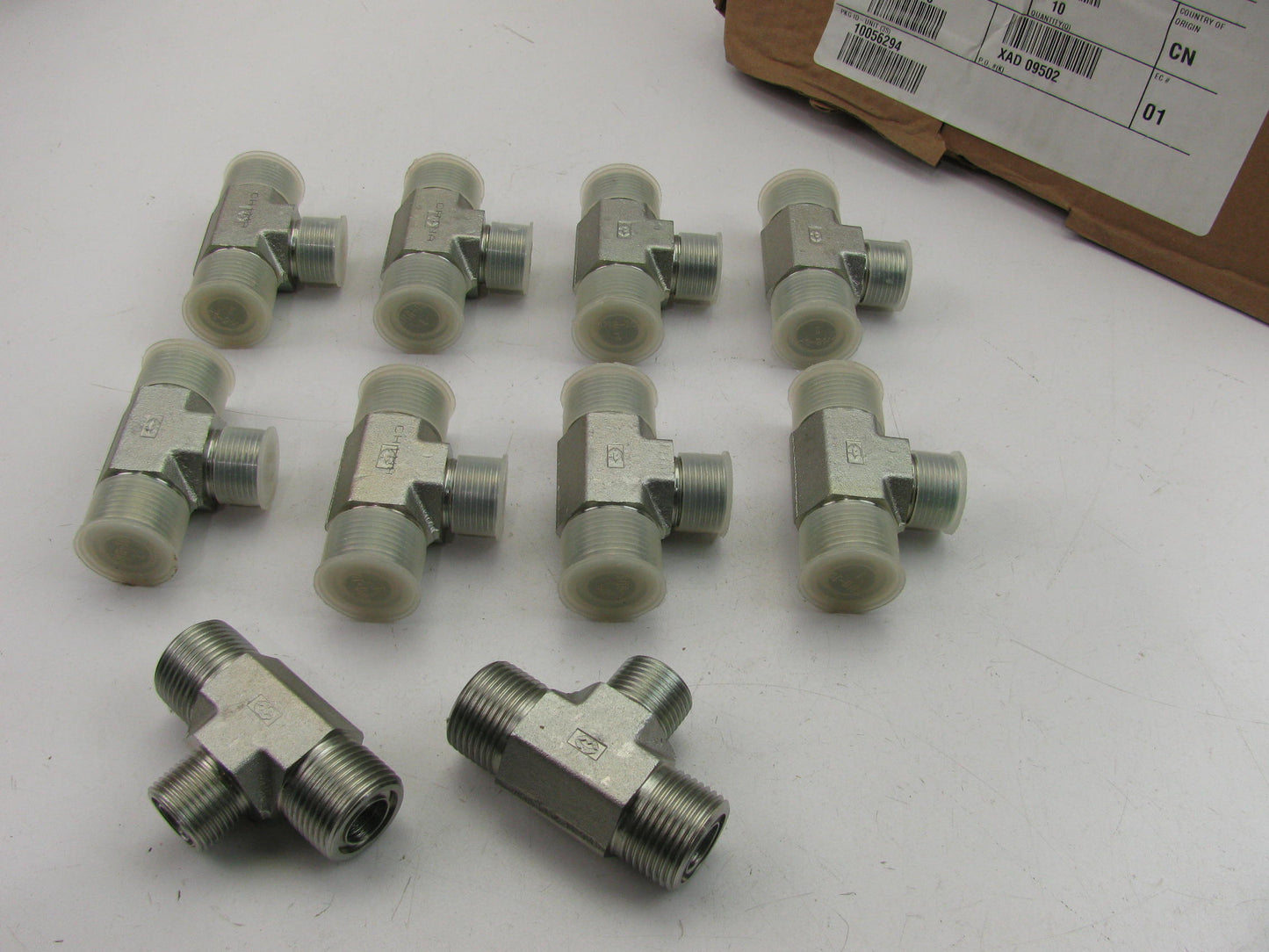 (10) 66.60mm Long Special Tee Adapter Tee Union OEM For CAT 6V-9031 793 777 785