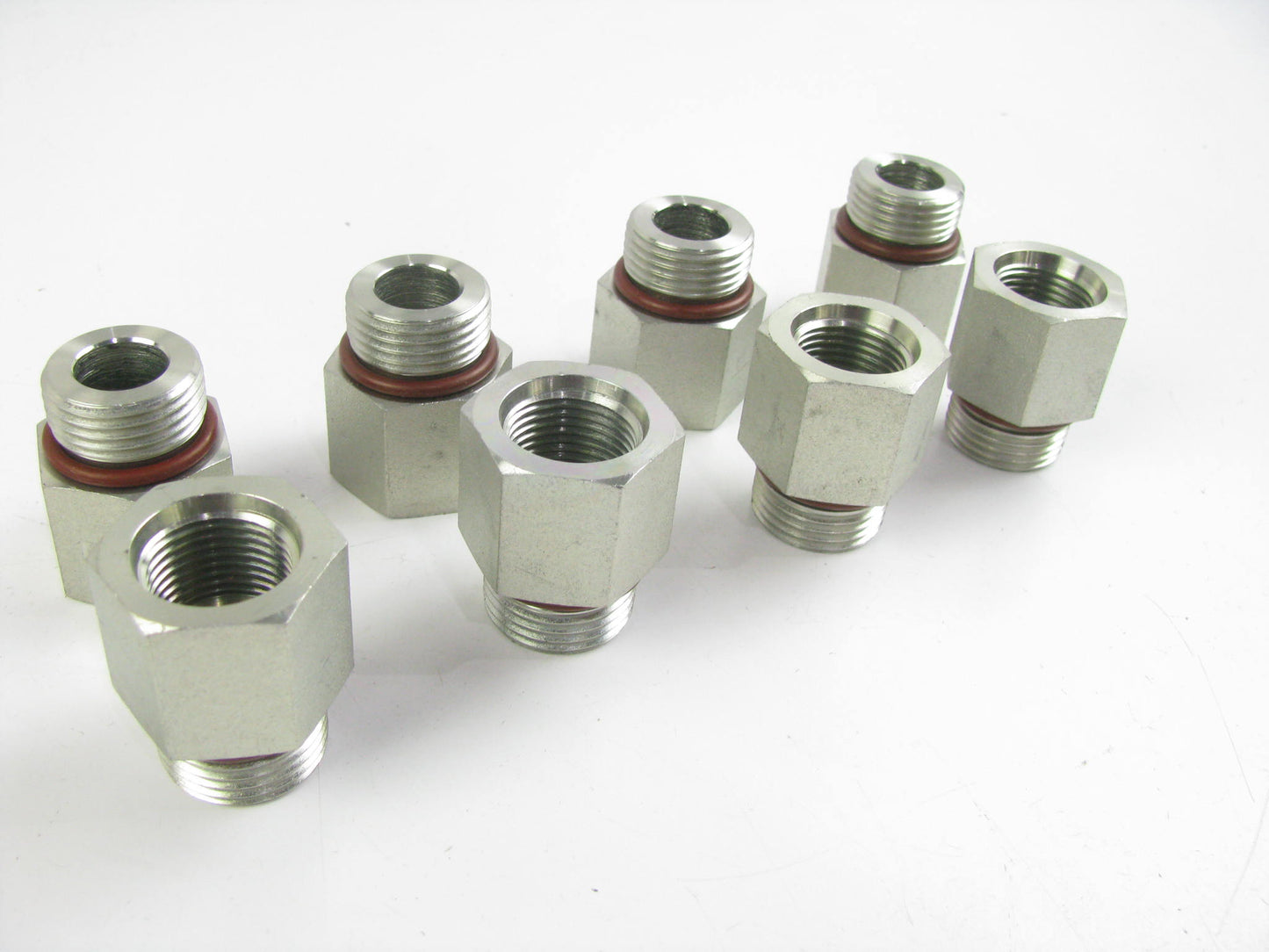 (8) NEW - OEM 6V7420 33.00mm Long Straight Adapter Hydraulic Fitting For CAT