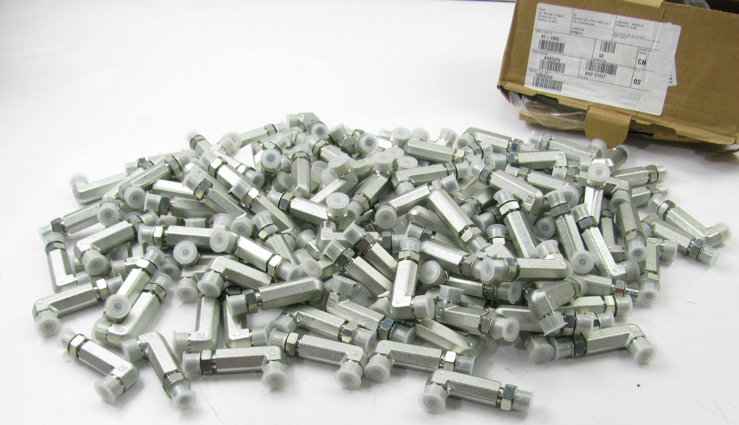 (100) Genuine OEM For CAT Hydraulic Elbow Connector Fittings, 90 Deg