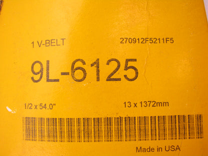 NEW - OEM 9L-6125 Accessory Drive Belt - 0.53'' X 54.25'' For CAT