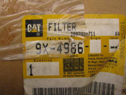 NEW - OEM 9X-4986 Cabin Air Filter Replaces PA3829 4314 24314 For CAT Graders