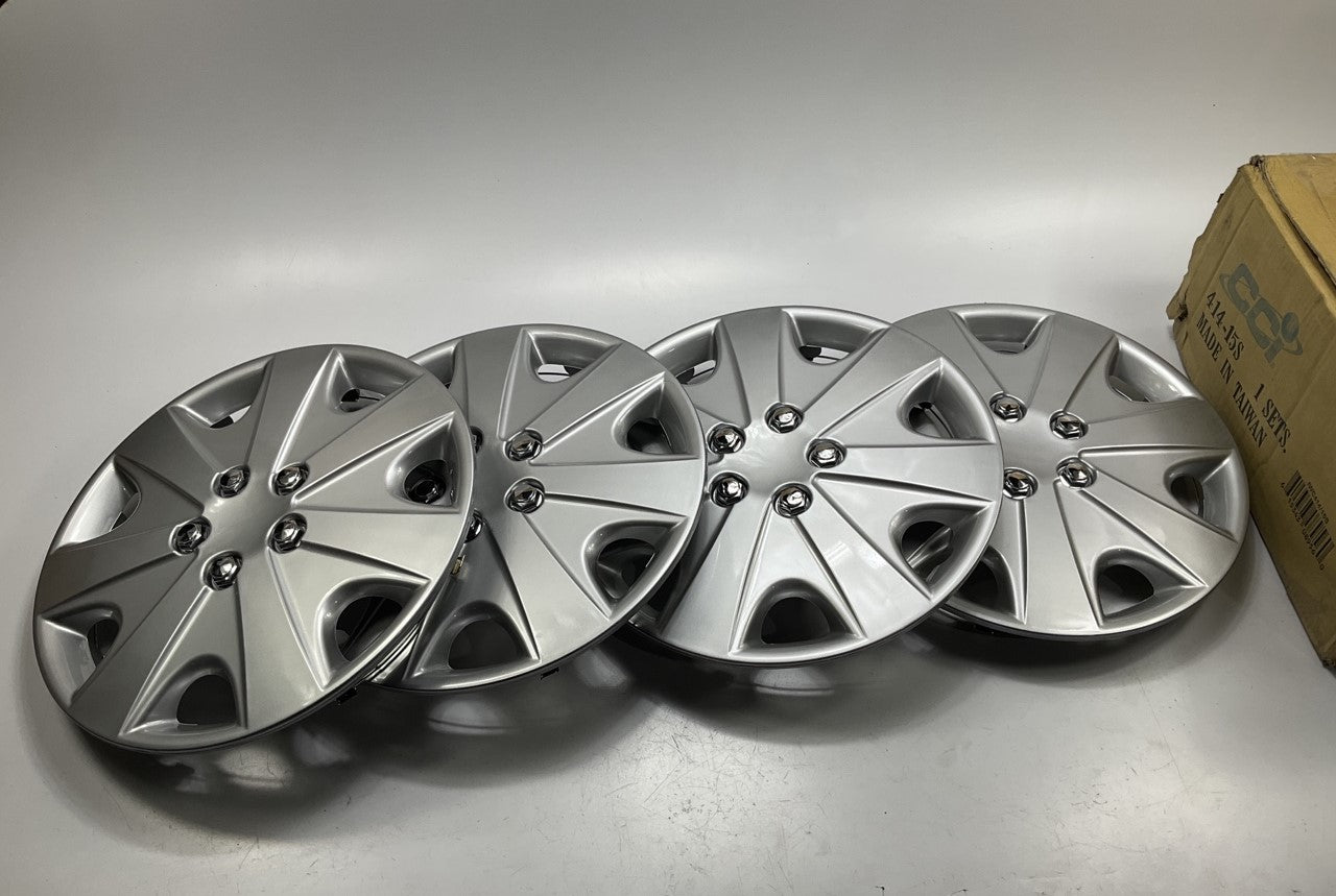 CCI 414-15S 15'' Universal Silver Wheel Cover Set 15'' Hubcaps