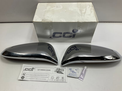 CCI MC67498T Chrome Half Top Mirror Covers (w/o Turn Signal)