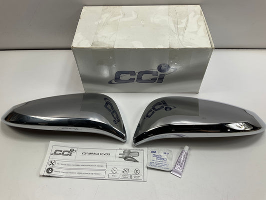 CCI MC67498T Chrome Half Top Mirror Covers (w/o Turn Signal)