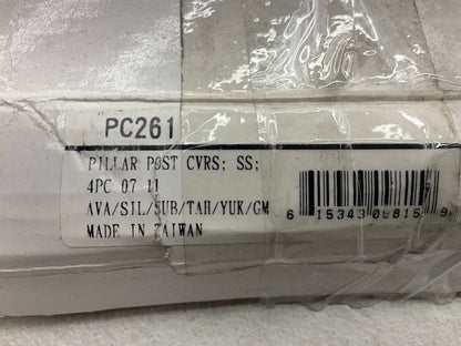 NEW PC261 Pillar Post Stainless Steel 4pc - 2007-2014 Chevy Tahoe/Suburban