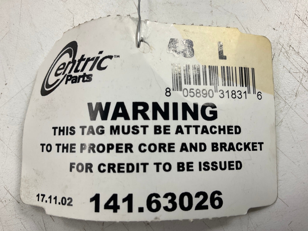 REMAN. Centric 141-63026 Front Left Disc Brake Caliper