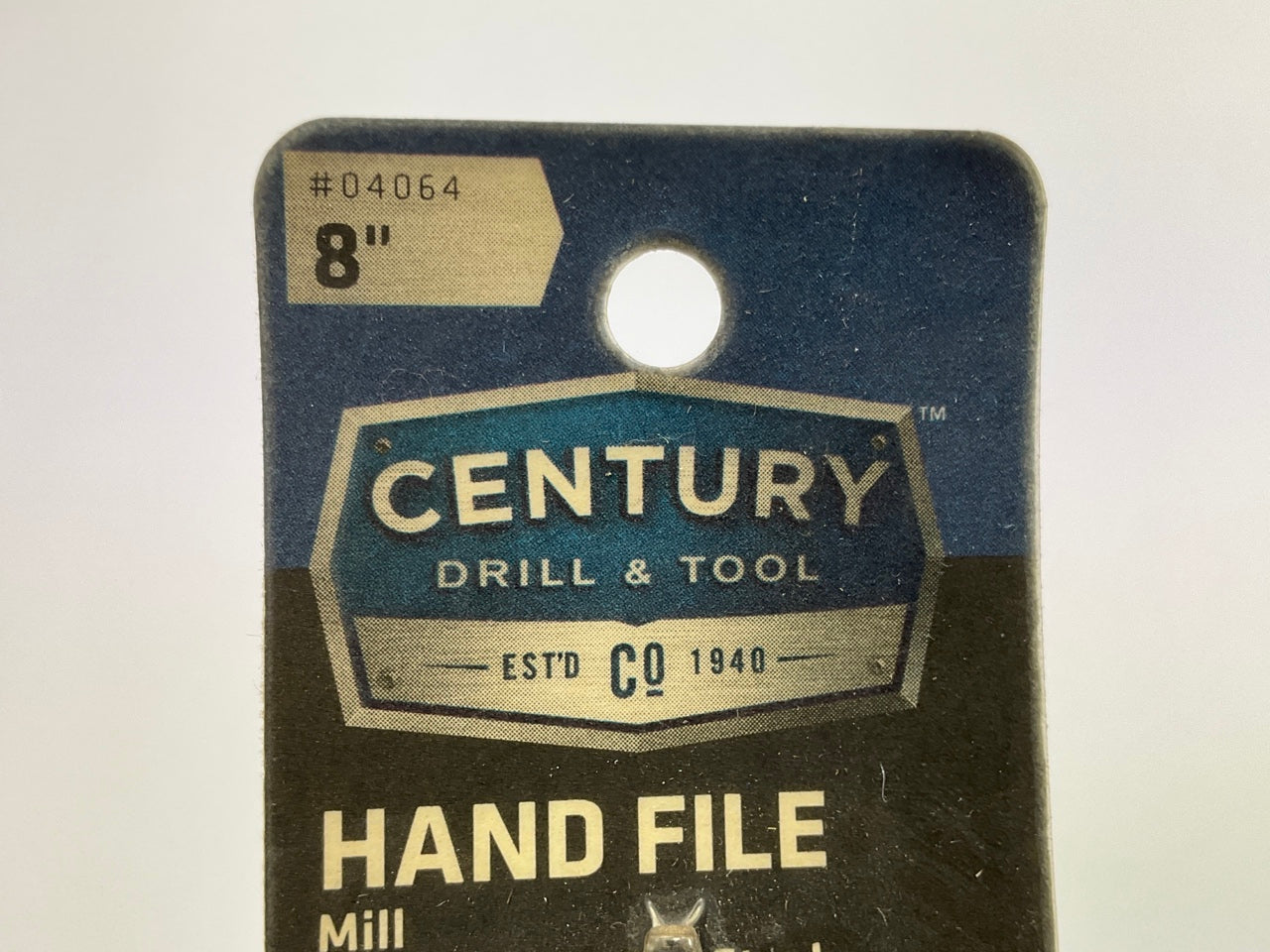 Century 04064 Bastard Double Cut 8'' Round Hand File Mill