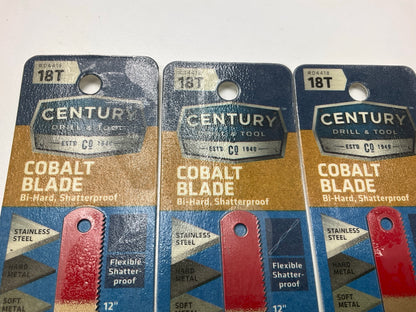 (5) Century 04418 Cobalt Bi-Hard Hacksaw Blade 12 Inch, 18 TPI