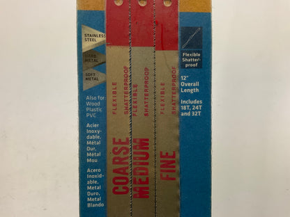 Century 04433 Cobalt Bi-hard Hacksaw 12'' Blade - 18T, 24T And 32T