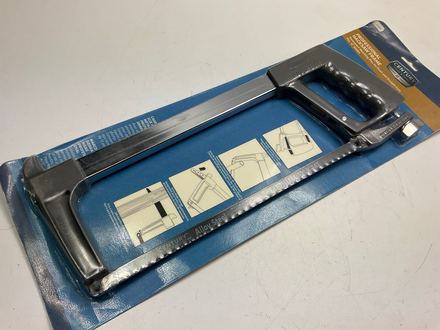 Century 04820 Professional 12'' Hacksaw Hack Saw Frame, W/ One 24-tooth Blade