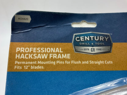 Century 04820 Professional 12'' Hacksaw Hack Saw Frame, W/ One 24-tooth Blade