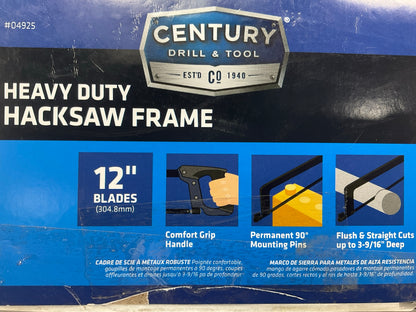 Century 04925 Heavy Duty Hacksaw Frame, For 12'' Blades