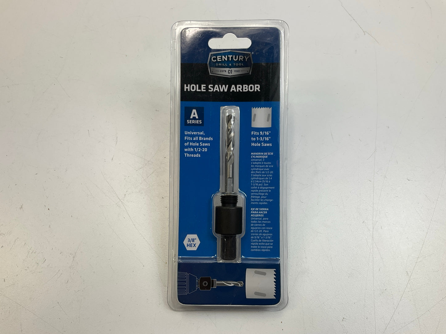 Century 05302 3/8'' Hex Shank A-Series Hole Saw Arbor