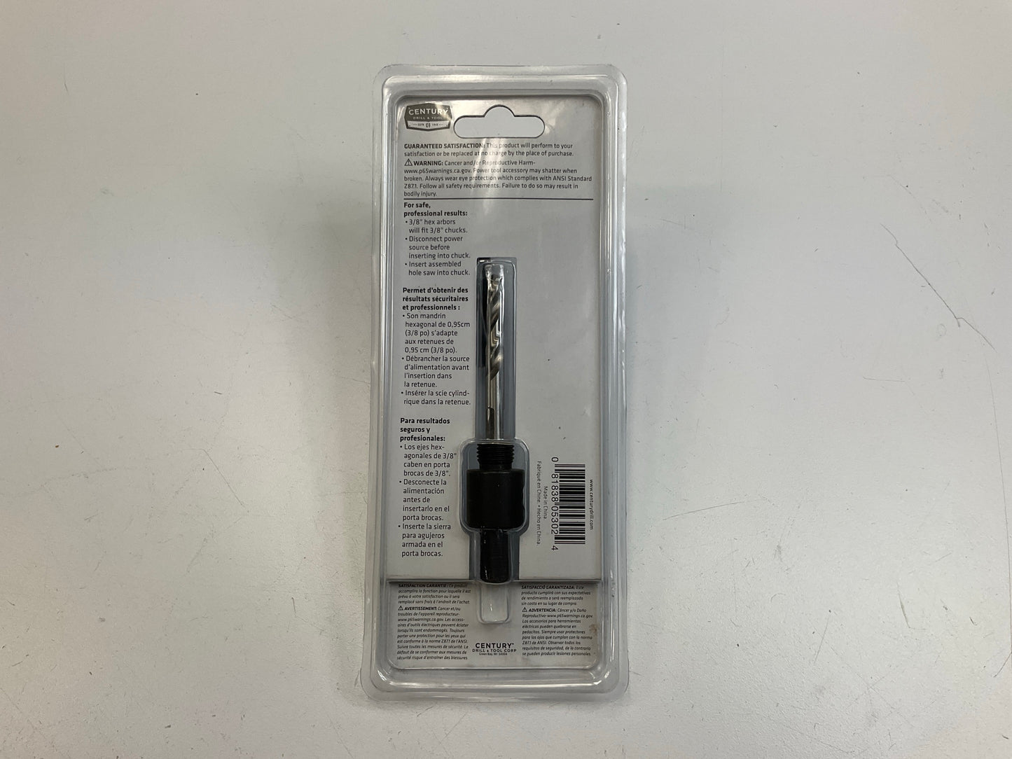 Century 05302 3/8'' Hex Shank A-Series Hole Saw Arbor