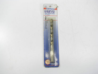 Century 22324 3/8'' High Speed Steel Drill Bit - 118 Degree Point
