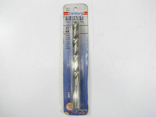 Century 22331 31/64'' High Speed Steel Drill Bit - 118 Degree Point