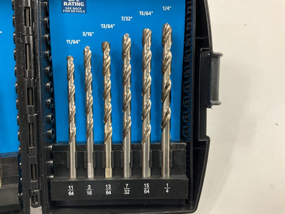 Century 22713 13 Piece Brite Steel Drill Bit Set, 1/16'' Through 1/4''