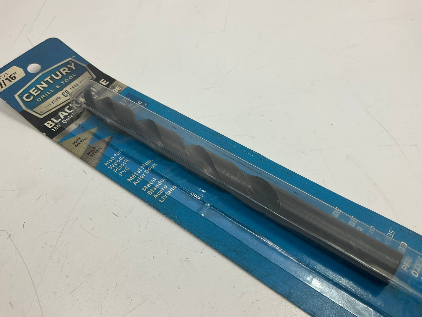 Century 24228 Pro Grade Black Oxide Drill Bit, 7/16''