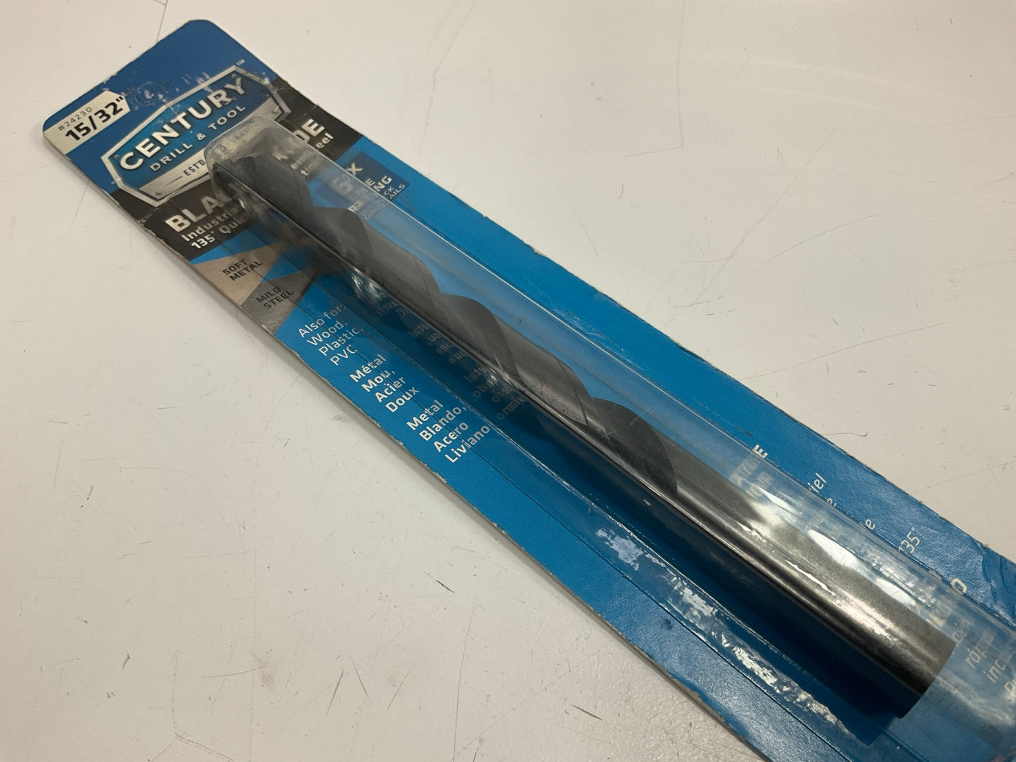 Century 24230 Black Oxide High Speed Steel Drill Bit, 15/32-Inch