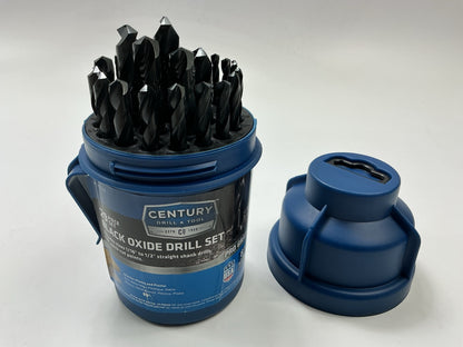 Century 24329 29 Piece Pro Grade Black Oxide Drill Pod Set, 1/16'' To 1/2''