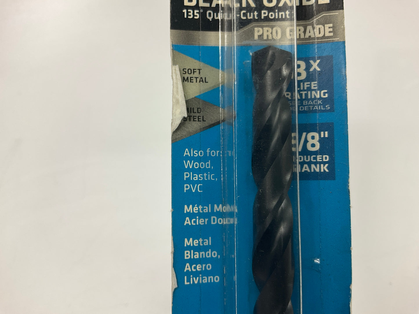 Century 24725 Pro Grade Black Oxide Drill Bit, 25/64'' Reduced Shank