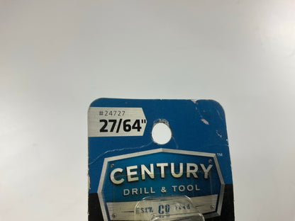 Century 24727 Black Oxide Drill Bit, 27/64'' Reduced Shank 3/8''