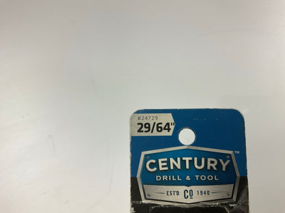 Century 24729 Pro Grade Black Oxide Drill Bit, 29/64'' X 3/8'' Reduced Shank