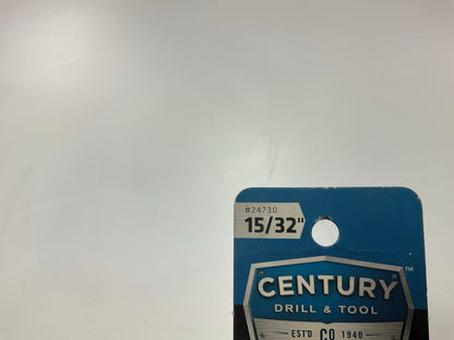 Century 24730 Pro Grade Black Oxide Drill Bit, 15/32'' Reduced Shank
