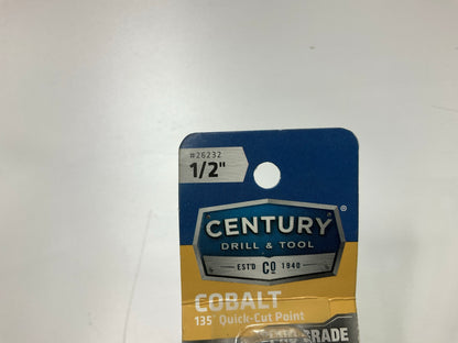 Century 26232 Cobalt Pro Grade Drill Bit 1/2'' Overall Length 6''