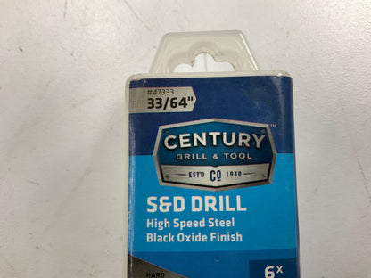 Century 47333 Silver & Deming Drill Bit Reduced Shank Drill Bit, 33/64''