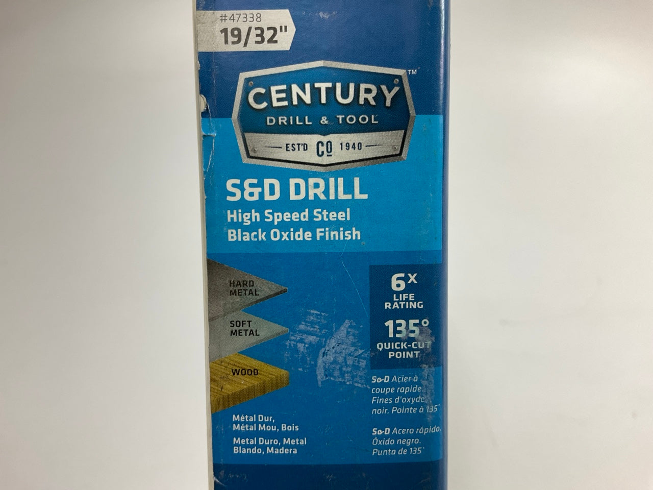 Century 47338 Silver & Deming Reduced Shank Drill Bit, 19/32''