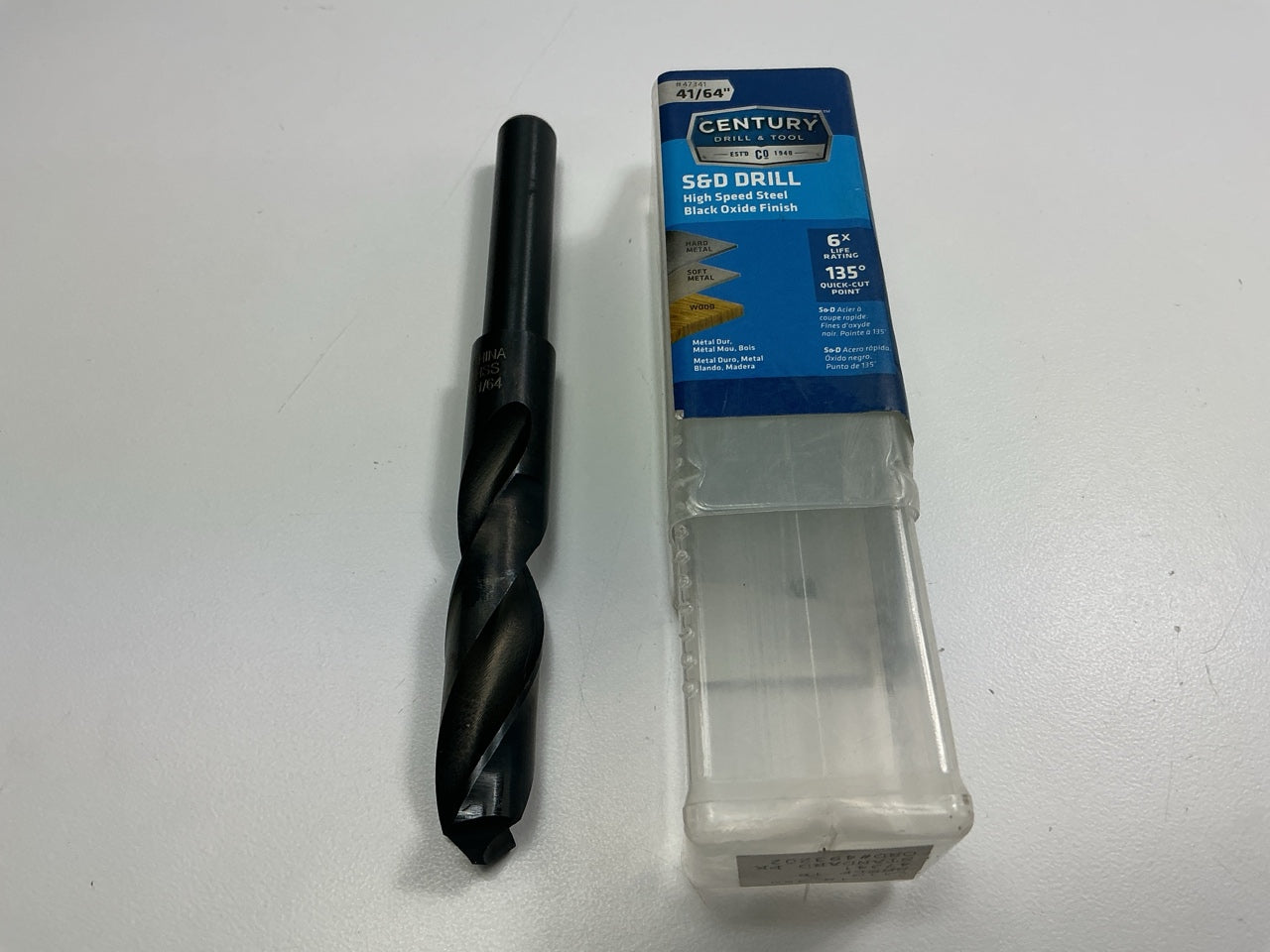 Century 47341 Silver & Deming Reduced Shank Drill Bit, 41/64''