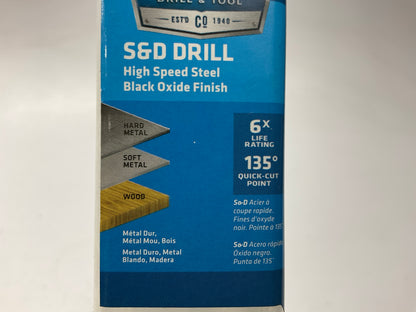 Century 47346 Silver & Deming Reduced Shank Drill Bit, 23/32''