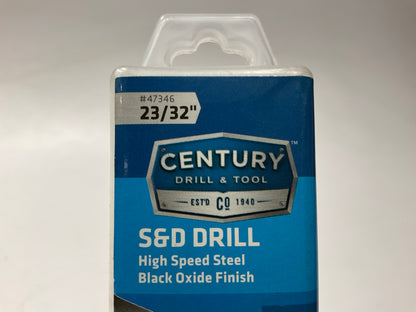 Century 47346 Silver & Deming Reduced Shank Drill Bit, 23/32''