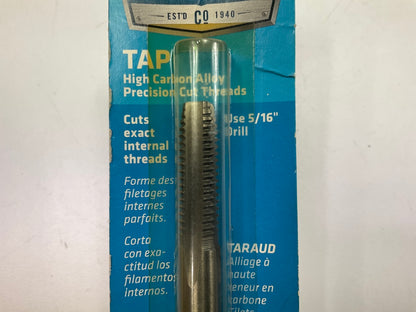 Century 95107 Carbon Steel Plug Tap, 3/8''-17 NC