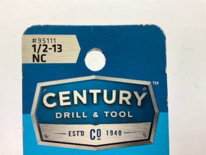 Century Drill 95111 Coarse Plug Hand Tap, 1/2-13 NC,  High Carbon Alloy Steel