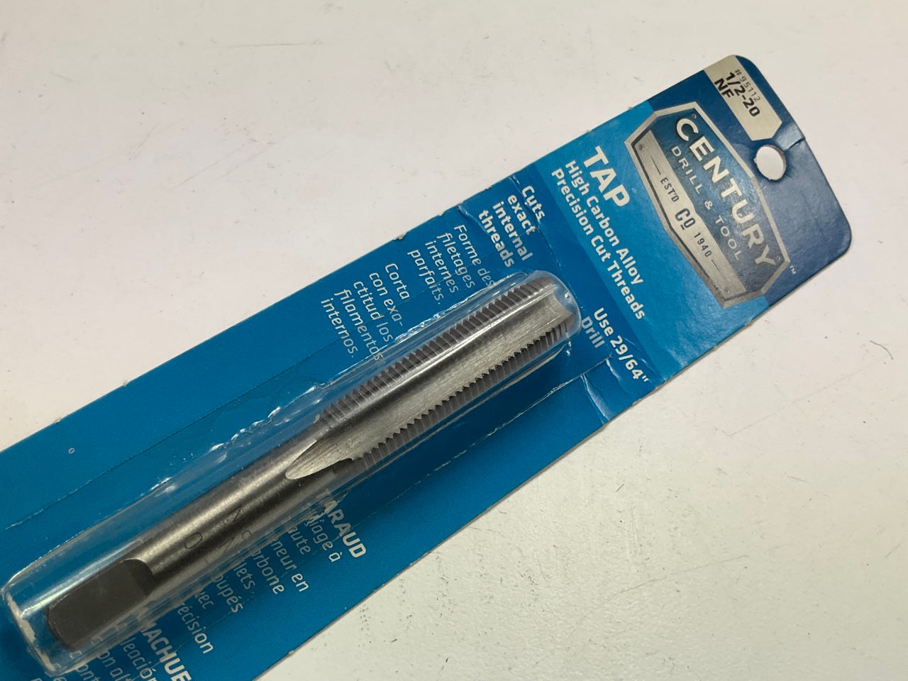 Century 95112 Carbon Steel Tap, 1/2-20NF