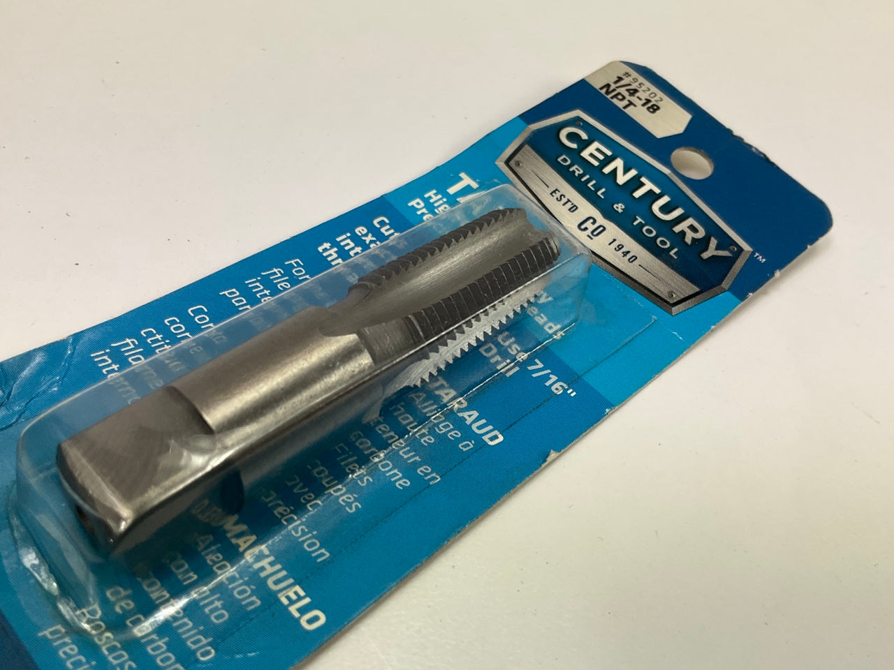 Century 95202 Plug Hand Pipe Tap, 1/4''-18 NPT