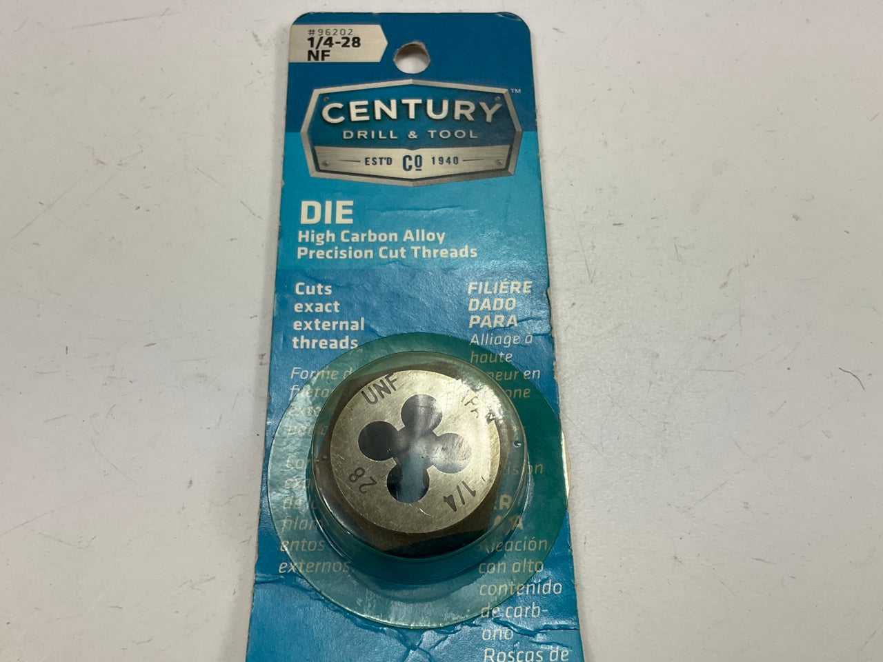 Century 96202 Fine Hexagon Die Tool - 1/4 - 28 NF