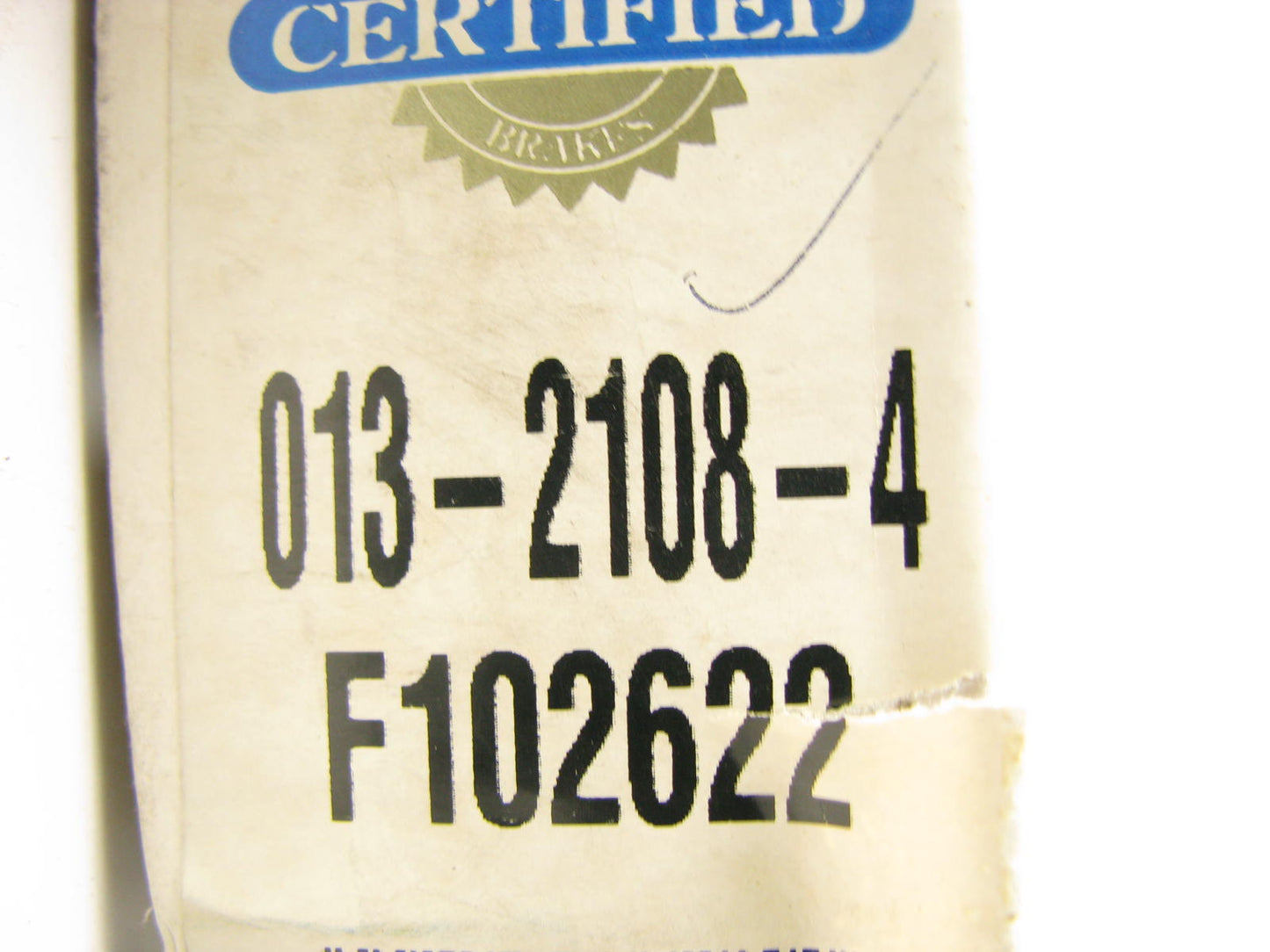 Certified 013-2108-4 Parking Brake Cable - Rear Left / Right