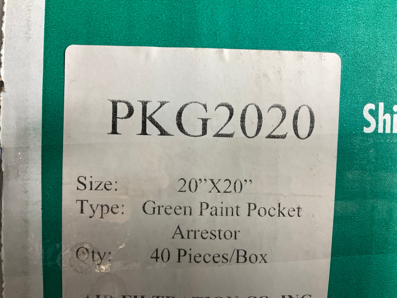 CFM GLOBAL PKG2020 Green Paint Pocket Arrestors 20'' X 1'' X 20'', 40-Pack