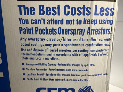 CFM Global PPW2020-30 20''x20'' Paint Pocket Arrestor Pads (30 / Pack)