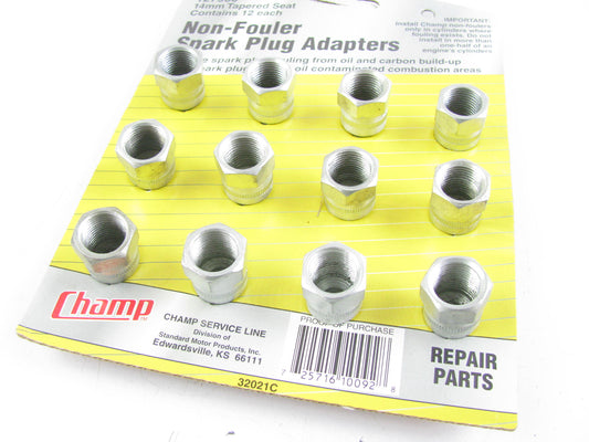 (12) Champ 127900 Non-Fouler Spark Plug Adapter - 14mm Tapered Seat